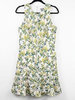 CHELSEA 28 Women’s Size M Yellow Blue  and Green Floral Sleeveless Mini Dress